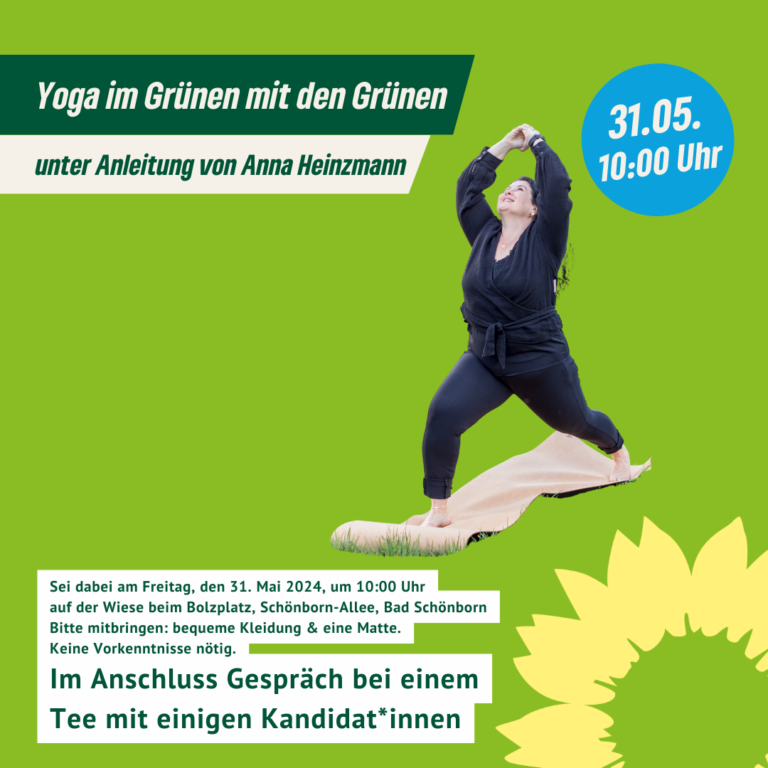 Yoga im Grünen mit den Grünen