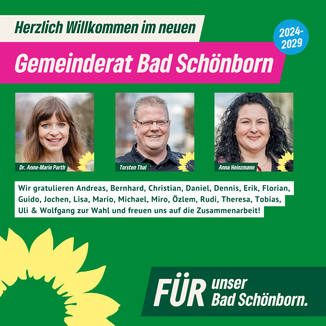 Herzlich Willkommen im neuen Gemeinderat Bad Schönborn!