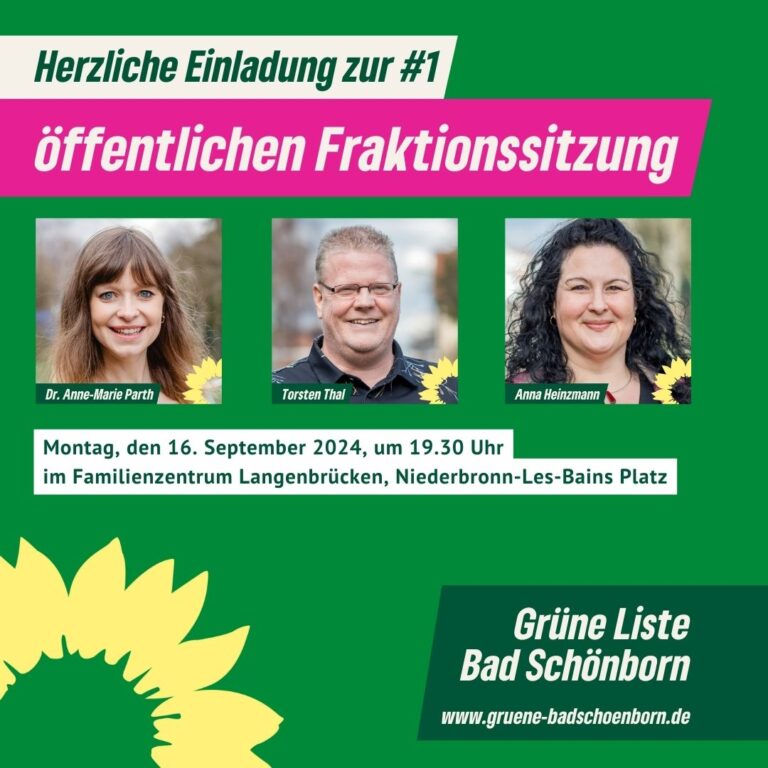 Öffentliche Fraktionssitzung